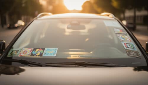 auto: discover the essential stickers to display on your windshield in 2026 for compliance and safety.