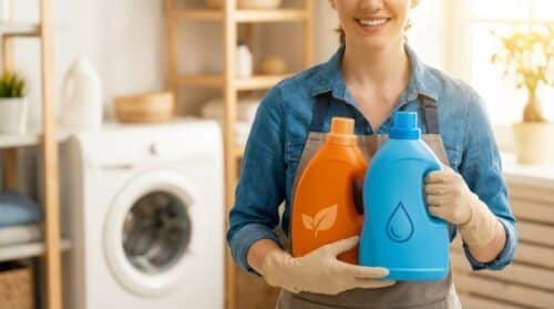 découvrez les 2 produits incontournables recommandés par une spécialiste du ménage pour éliminer les mauvaises odeurs de votre linge directement dans la machine à laver.